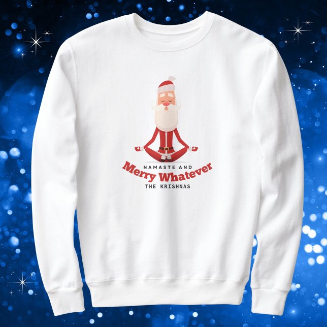 Camiseta Namaste e Feliz qualquer que seja o engraçado Nata (Personalize with a name or leave blank. Available in multiple apparel types, colors and sizes.)