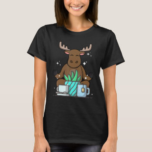 Camiseta Namaste Fofa Rena Faz Ioga Jardinagem Café