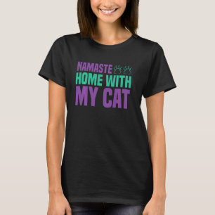 Camiseta Namaste Home Com Meu Amante de os animais Cat Yoga