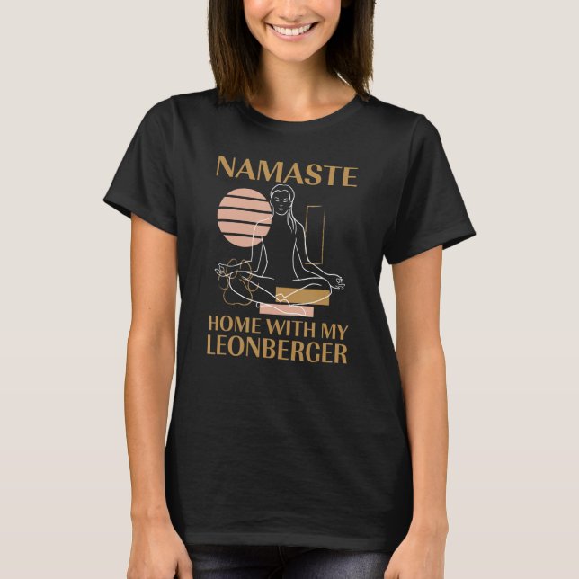 Camiseta Namaste Home com Minhas Citações de Cachorro Leonb (Frente)