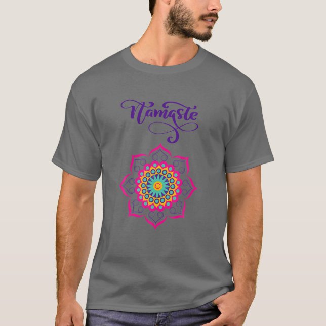 Camiseta Namaste Mandala Boho Design (Frente)