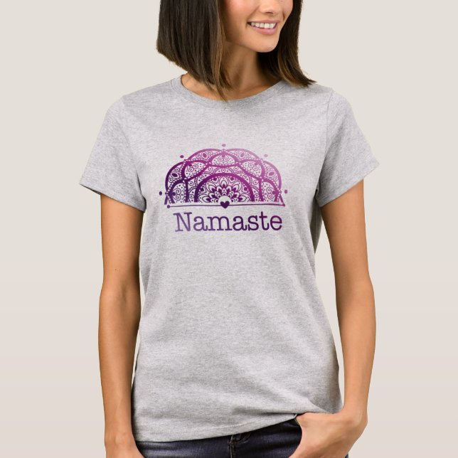 Camiseta Namaste Mandala purple (Frente)