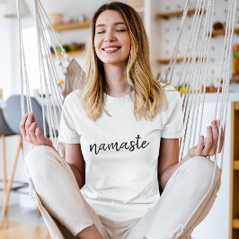 Camiseta Namaste | Meditação Espiritual Moderna Yoga