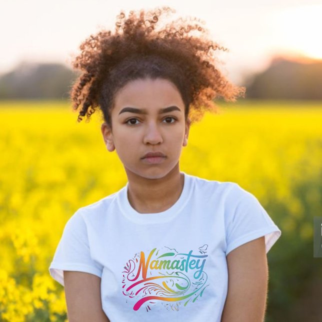 Camiseta Namaste | Meditação Espiritual Moderna Yoga T-Shir (Just For You)