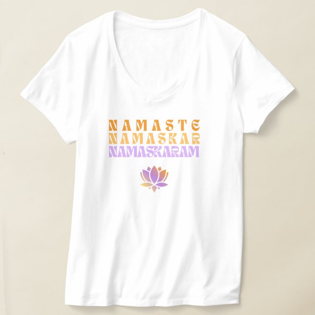 Camiseta Namaste Namaskar Namaskar Graphic Design (Postura )