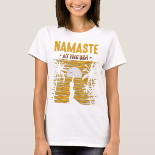 Camiseta Namaste no mar - Praia da Meditação Sunset de Yoga