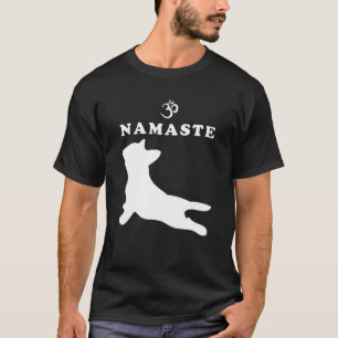 Camiseta Namaste Om Símbolo Francês Bulldog Funny Yoga Gi