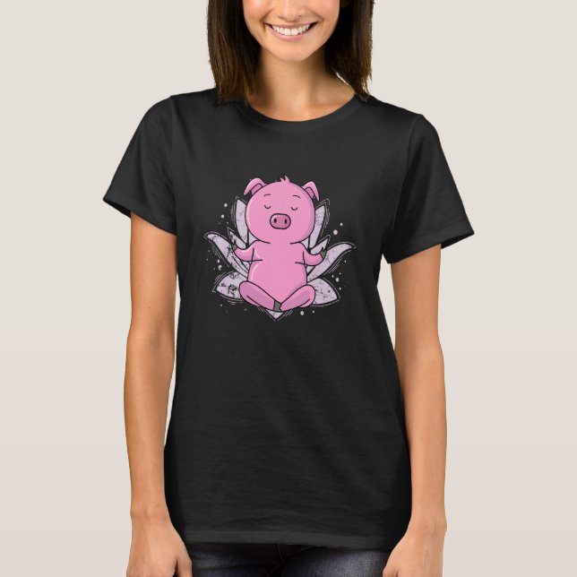 Camiseta Namaste Porco Meditando (Frente)