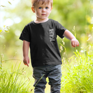 Camiseta Namaste texto moderno, crianças negras e brancas