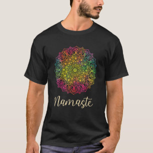 Camiseta Namaste Watercolor Mandala Sacred Geometry Meditat