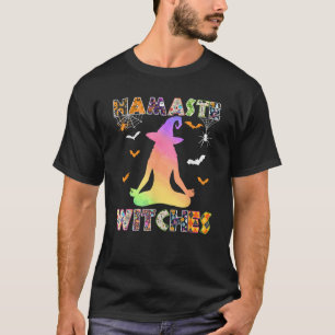 Camiseta Namaste Witches Halloween Figurume Yoga Possui Sob