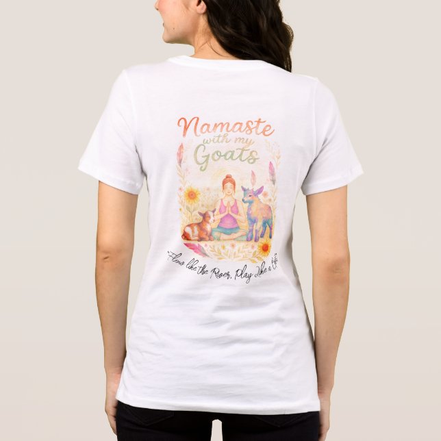 Camiseta Namaste with my Goats Yoga Tee (Verso)