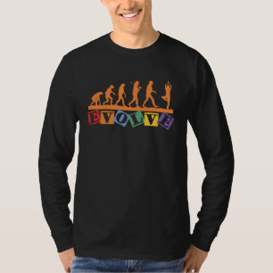Camiseta Namaste Yoga Evolução Meditação Yoga Retro