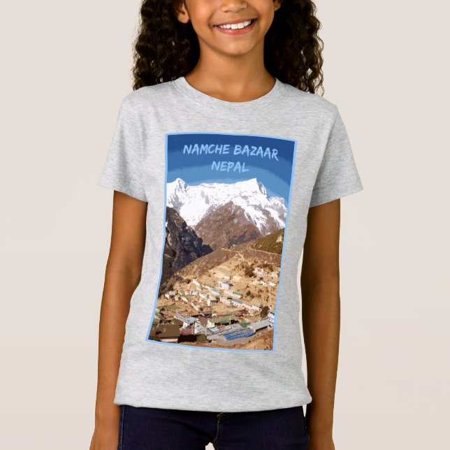 Camiseta Namche Bazaar e Mountain View, Nepal (Frente)