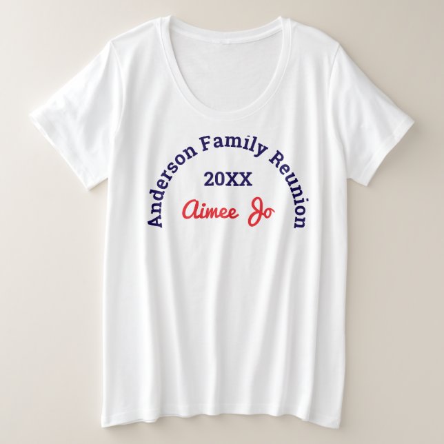 Camiseta Name || Stylish Matching Family Reunion White (Frente do Design)