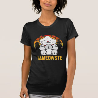 Camiseta Nameowste - Amantes De Gatos Ioga Engraçados - Med