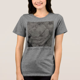 Camiseta namesake magnolia, flores, tecido, algodão e mão