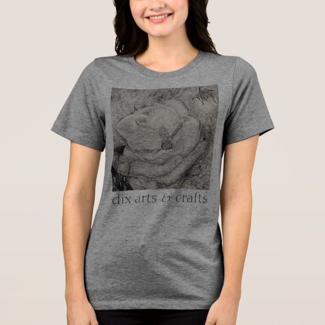 Camiseta namesake magnolia, flores, tecido, algodão e mão (Frente)