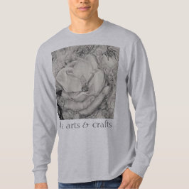 Camiseta namesake magnolia, flores, tecido, algodão e mão