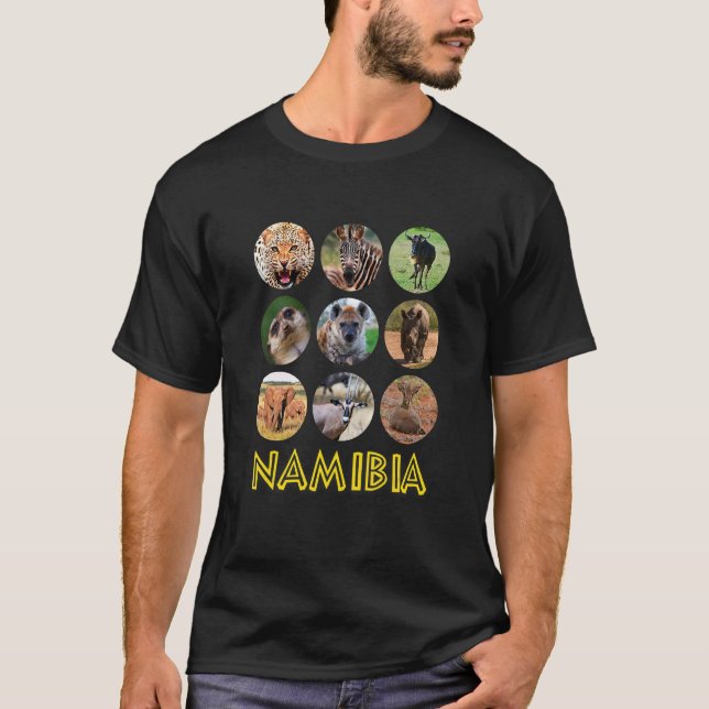 Camiseta Namíbia Animais Selvagens E Natureza Africanos (Frente)