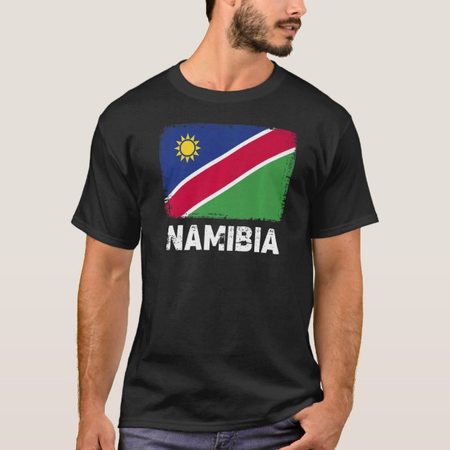 Camiseta Namíbia Apoio a Pessoas Namíbia Homens (Frente)