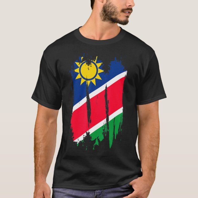 Camiseta Namíbia Flag Roots from Namibia (Frente)