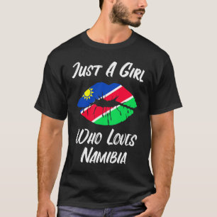 Camiseta Namíbia Lábios Boca Bandeira de Amor