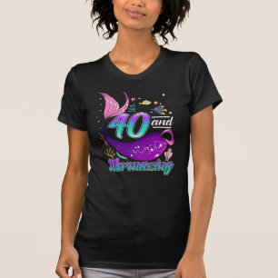 Camiseta Namorada aniversário de 40 anos de Mulher Sereia 
