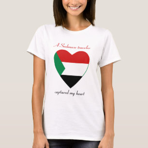 Camiseta Namorada Bandeira do Sudão