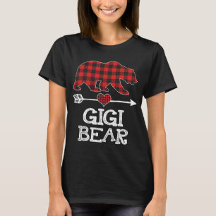 Camiseta Namorada Bear Red Xadrez Family Matando Christma