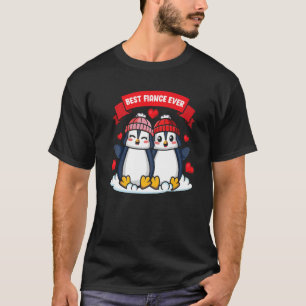 Camiseta Namorada Casal Antártico do  de pinguim Corta Antá