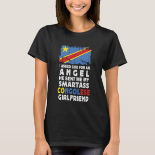 Camiseta Namorada Congolesa Espertinha Engraçada Bandeira d