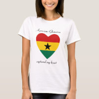 Camiseta Namorada da Bandeira de Gana