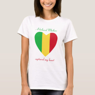 Camiseta Namorada da Bandeira do Mali