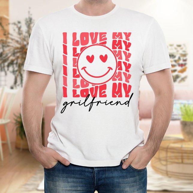 Camiseta Namorada de amor, Dia de os namorados de aniversár (Criador carregado)