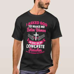 Camiseta Namorada de Esposa do Finalizador Concreto Pergunt