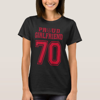 Camiseta Namorada de futebol 70 R Perso, Orgulhoso Personal