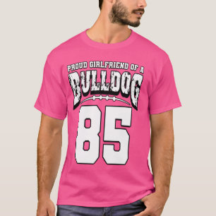 Camiseta Namorada De Futebol Do Jogador 85 Para O Bulldog