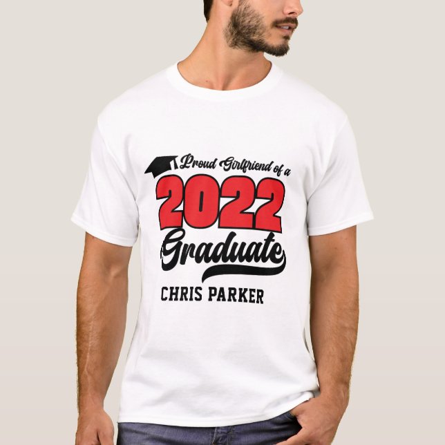 Camiseta NAMORADA de orgulho PERSONALIZADO de um Formando T (Frente)