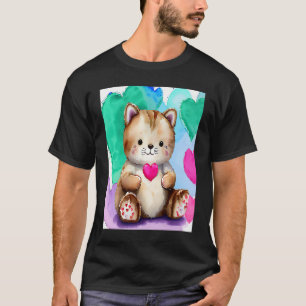 Camiseta Namorada de Ursinho de coração do dia de os namora