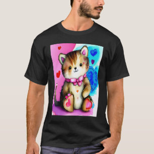 Camiseta Namorada de Ursinho de coração do dia de os namora
