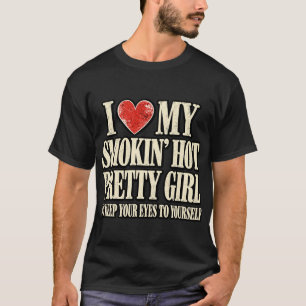 Camiseta Namorada Deslumbrante Olhe Mas Não Toque Bo Humo