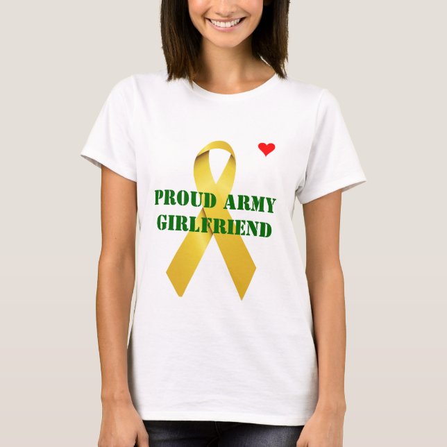 Camiseta Namorada do exército orgulhoso (Frente)