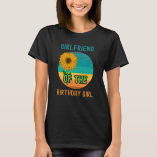 Camiseta Namorada Do Festa De Girassol De Aniversário