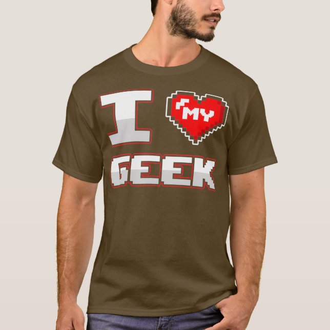Camiseta Namorada geek Namorado I Love My Geek Casal (Frente)
