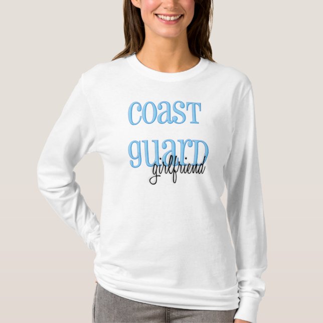 Camiseta Namorada longo da guarda costeira da luva (Frente)
