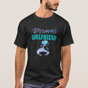 Camiseta Namorada Mermaid Birthday Mating Family Party