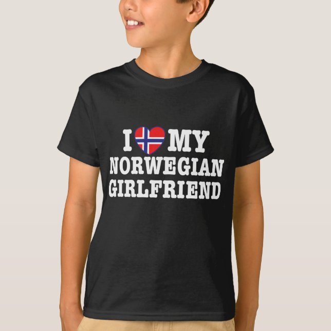 Camiseta Namorada norueguês (Frente)