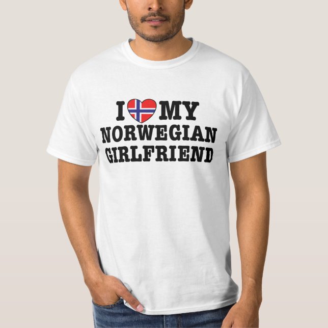 Camiseta Namorada norueguês (Frente)