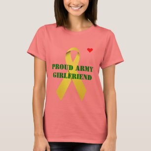 Camiseta Namorada orgulhoso do exército